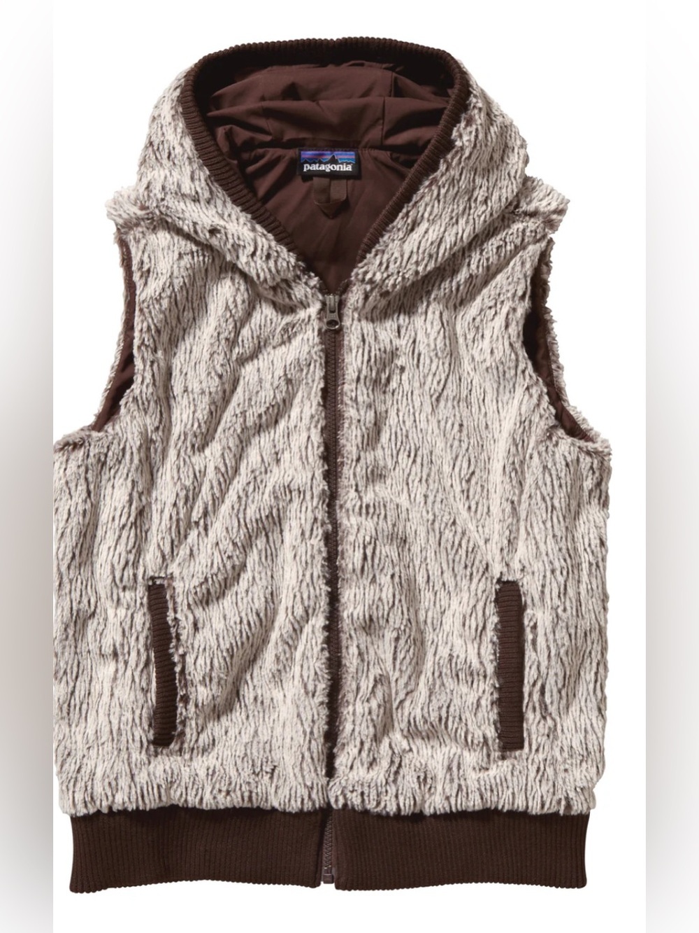 Patagonia Conejo Vest Faux Fur Hooded Size Medium